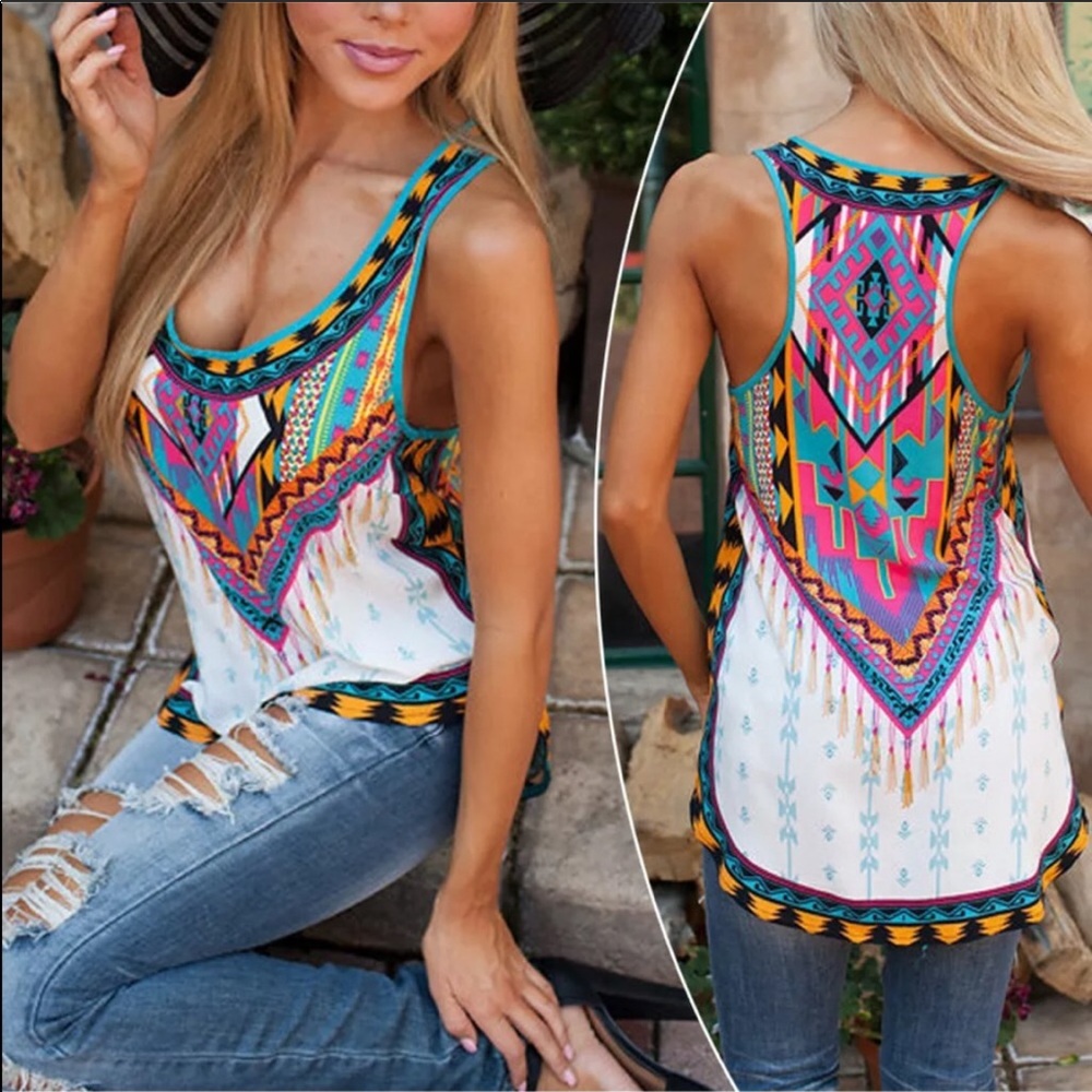 - Fancy Qube tank top. NWOT